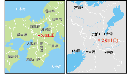 近畿及び京都府地図